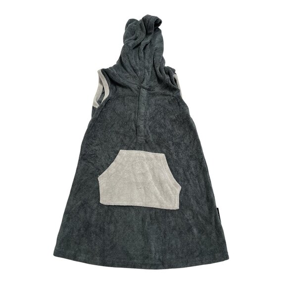 Little Bipsy Terry Cloth Hooded Dress in Slate Blue - Picture 1 of 3